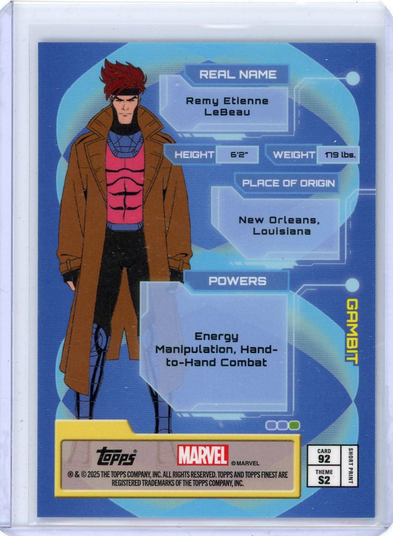 Gambit 2025 Topps Finest X-Men Uncanny SP 