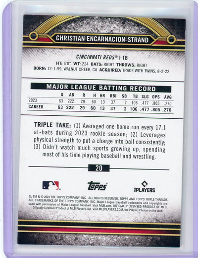 Christian Encarnacion-Strand 2024 Topps Triple Threads rookie card #'d 17/75