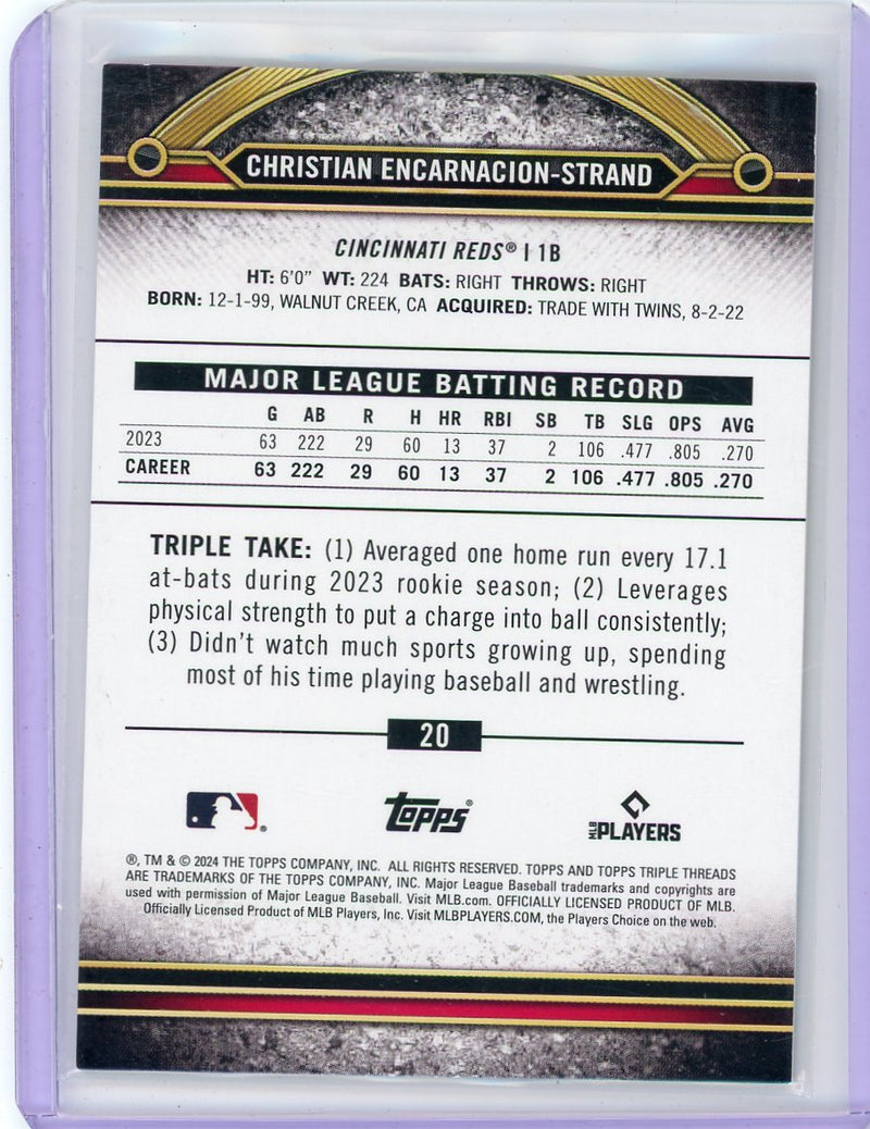 Christian Encarnacion-Strand 2024 Topps Triple Threads rookie card 