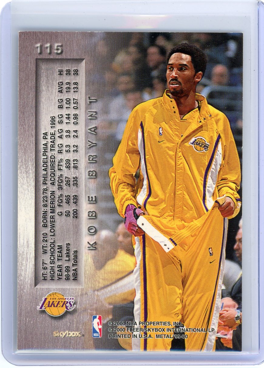 Kobe Bryant 2000 Fleer Skybx Metal #115