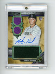 Hunter Goodman 2024 Topps Triple Threads autograph triple relic rookie card #'d 11/35