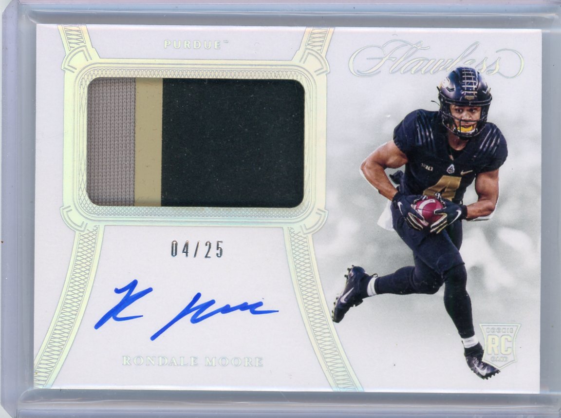 Rondale Moore 2021 Panini Flawless Collegiate game-used relic autograph rookie card #'d 04/25