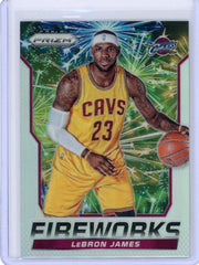 LeBron James 2014-15 Panini Prizm Fireworks silver prizm