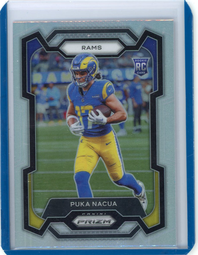 Puka Nacua 2023 Panini Prizm Silver Rookie Card 