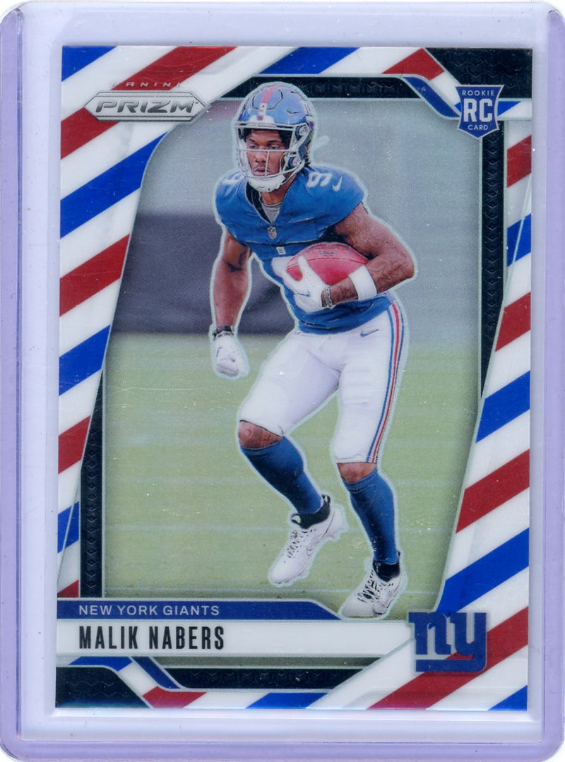 Malik Nabers 2024 Panini Prizm RWB prizm rookie card