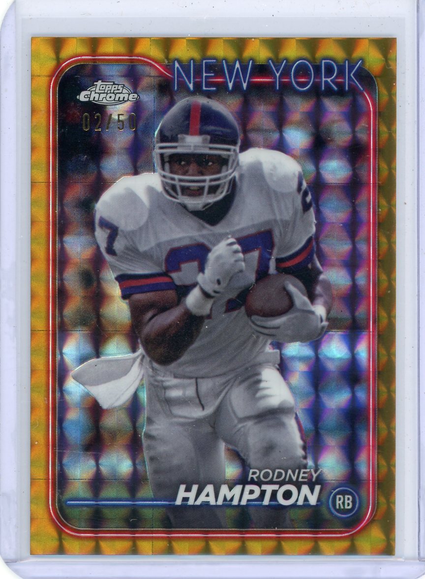 Rodney Hampton 2024 Topps Chrome geometric gold ref. #'d 02/50