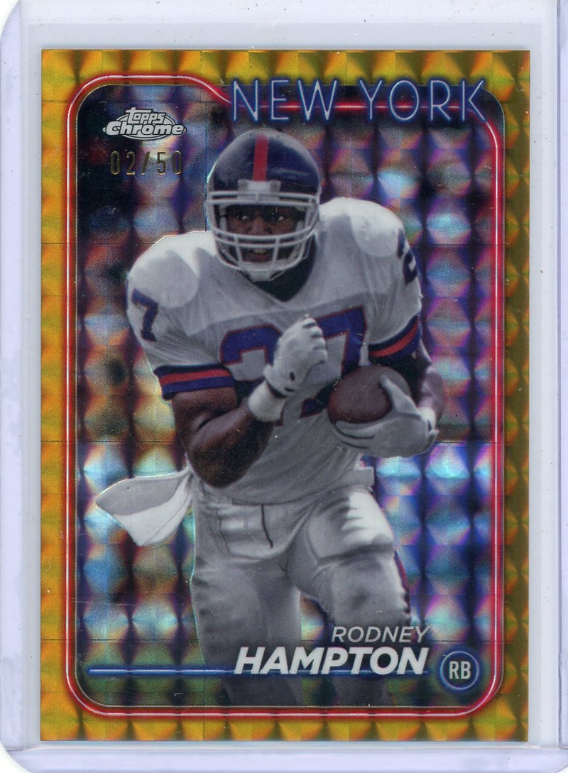 Rodney Hampton 2024 Topps Chrome geometric gold ref. 