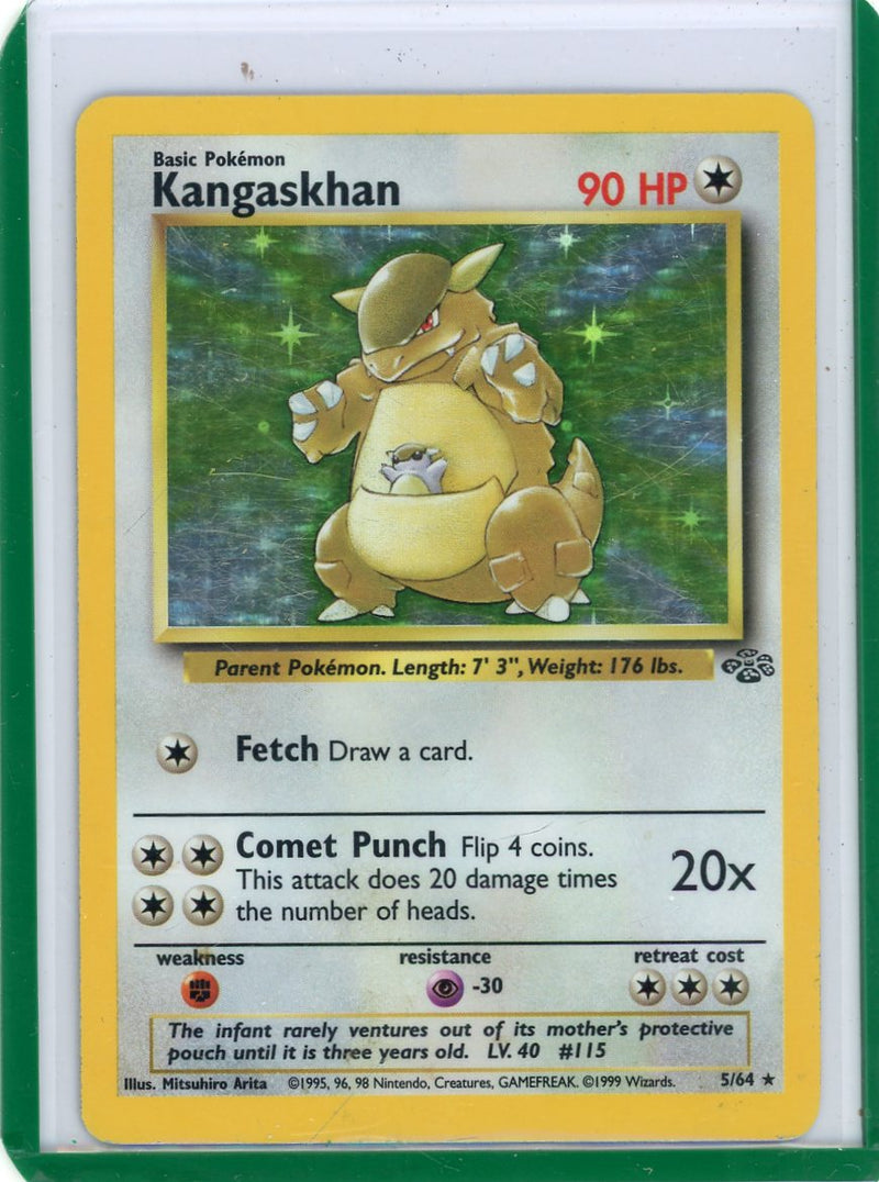 Kangaskhan 1999 Pokemon Jungle rare holo 5/64 HP