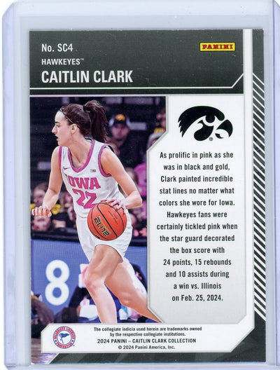 Caitlin Clark 2024 Panini Caitlin Clark Collection Contenders School Colors foil #SC4