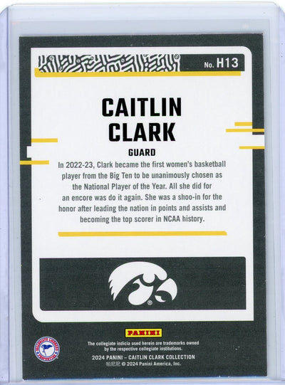 Caitlin Clark 2024 Panini Caitlin Clark Collection Donruss Highlights foil #H13