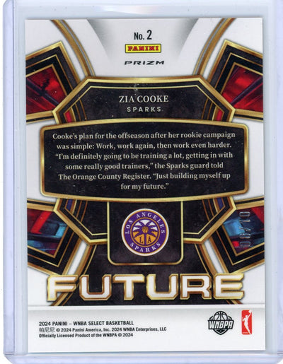 Zia Cooke 2024 Panini Select WNBA Future gold prizm #'d 08/10