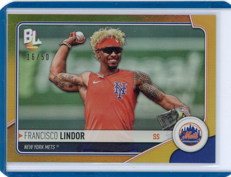 Francisco Lindor 2023 Topps Big League gold foil 