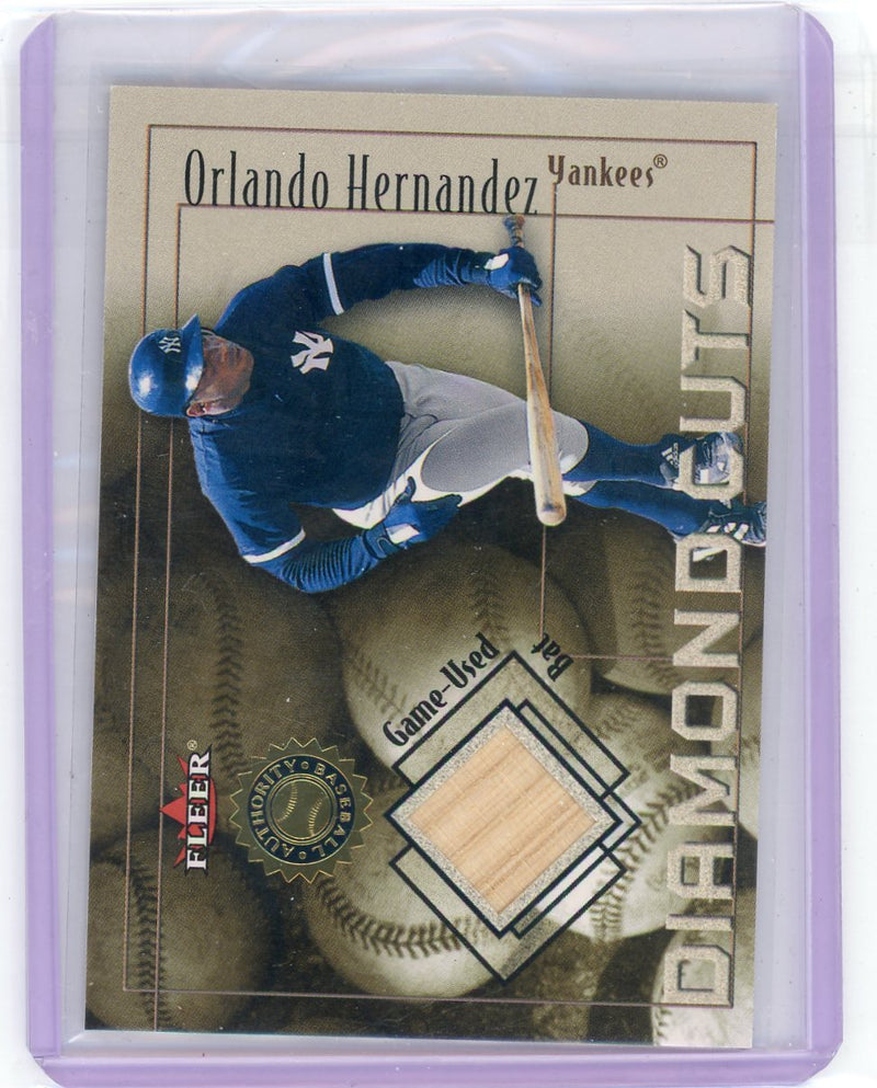Orlando Hernandez 2001 Fleer Diamond Cuts Bat Relic