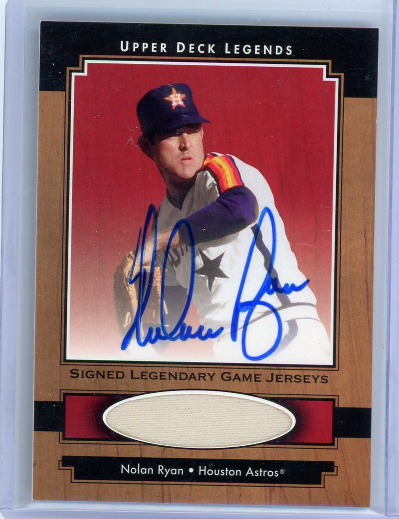 Nolan Ryan 2001 Upper Deck Legends Signed Legendary Game Jerseys