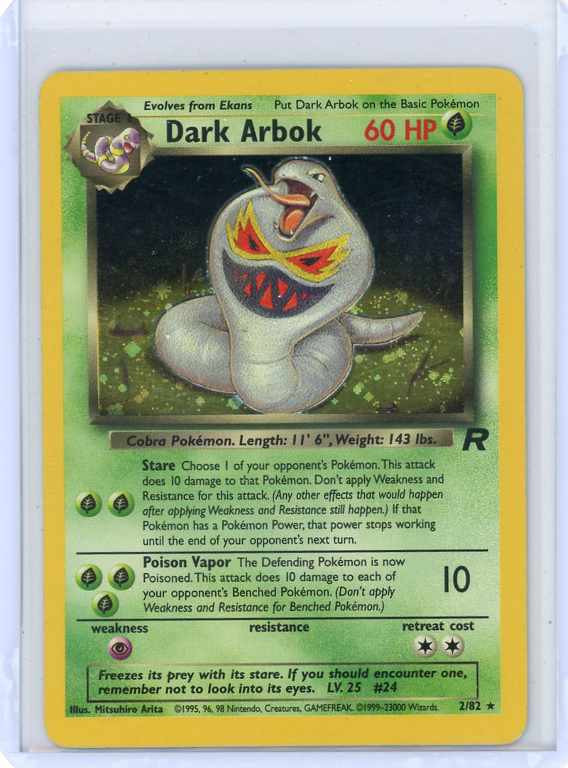 Dark Arbok 2000 Pokemon Team Rocket rare holo 2/82