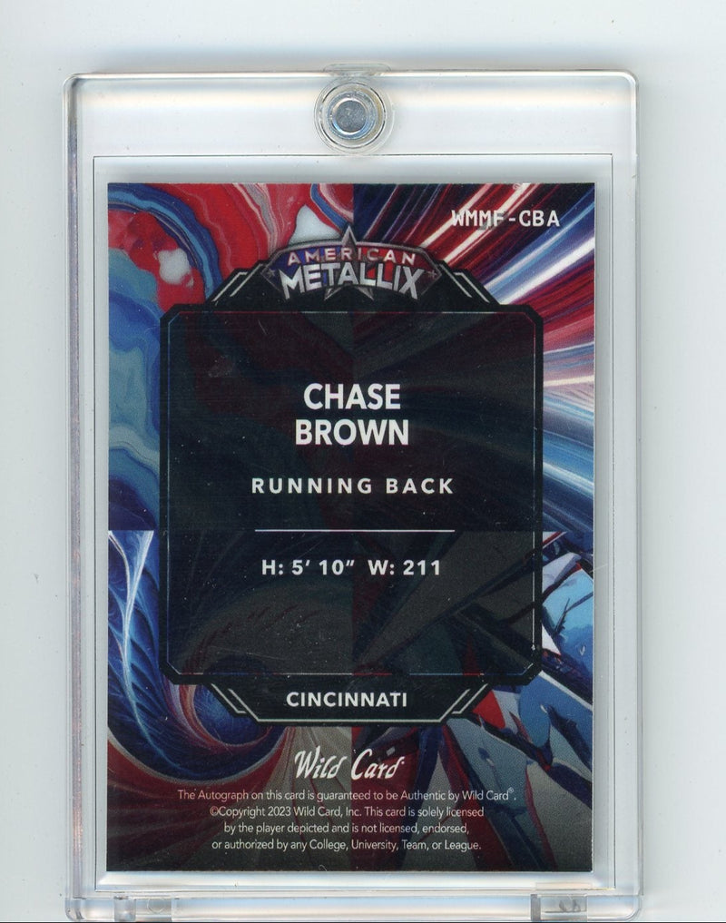 Chase Brown 2023 Wild Card American Metallix First Look 1/1 Auto RC