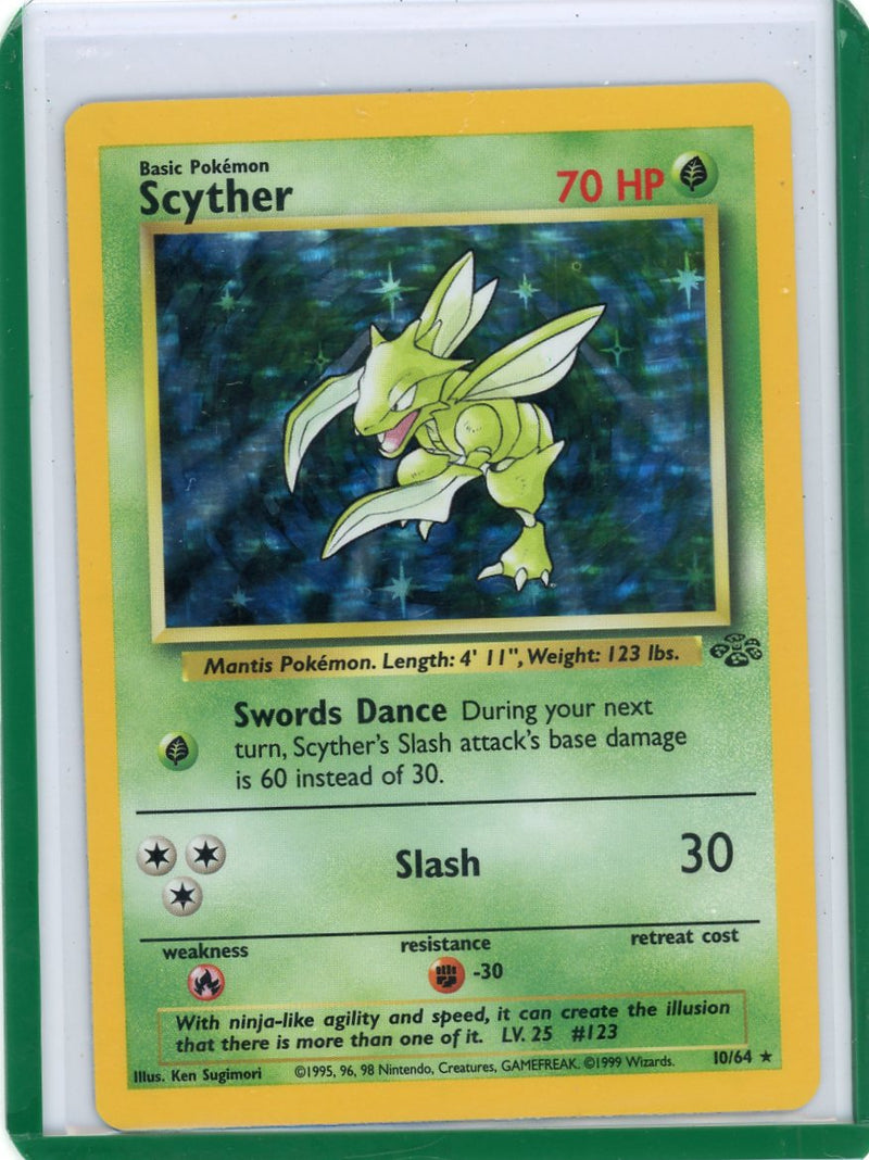 Scyther 1999 Pokemon Jungle rare holo 10/64