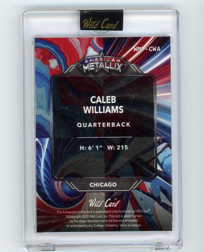 Caleb Williams 2023 Wild Card American Metallix 2/3 Auto RC