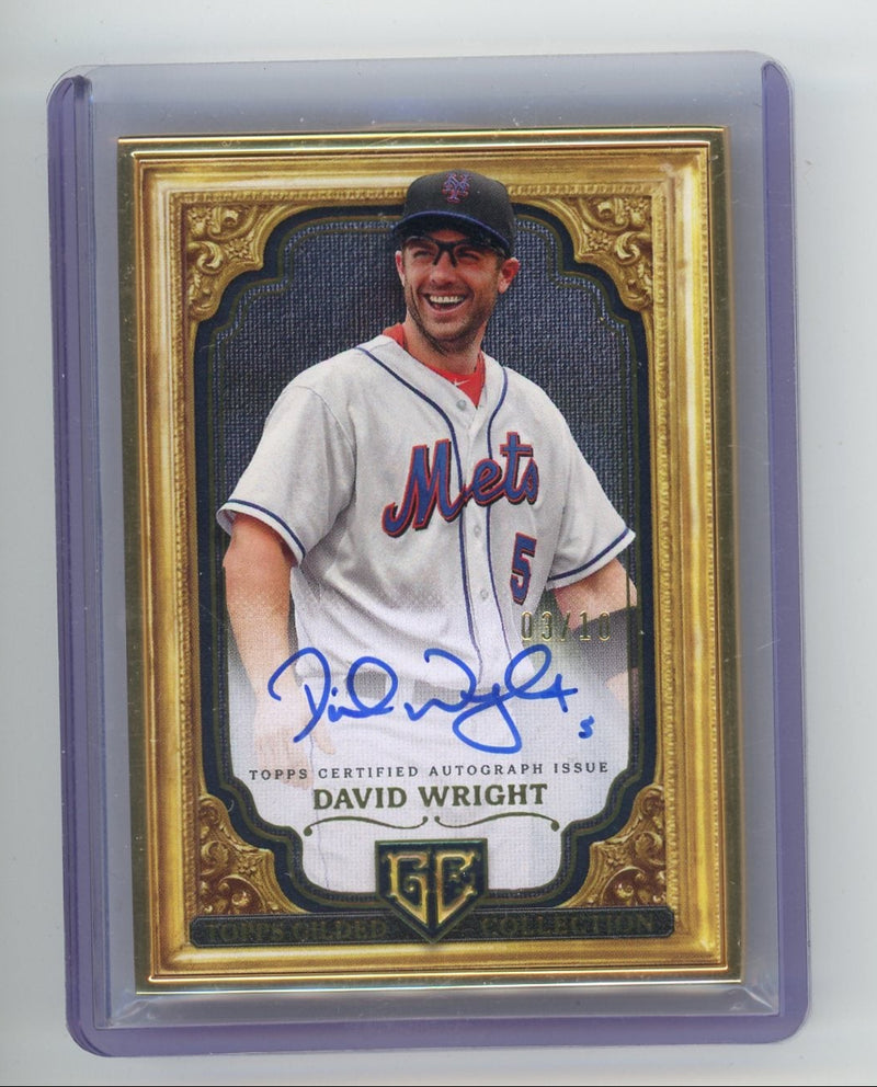 David Wright 2024 Topps Gilded Gold Frame autograph 