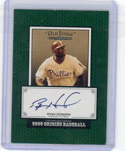 Ryan Howard 2005 Upper Deck Origins Baseball Old Judge Auto