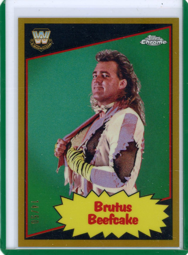 Brutus Beefcake 2025 Topps Chrome WWE Legends gold ref. 