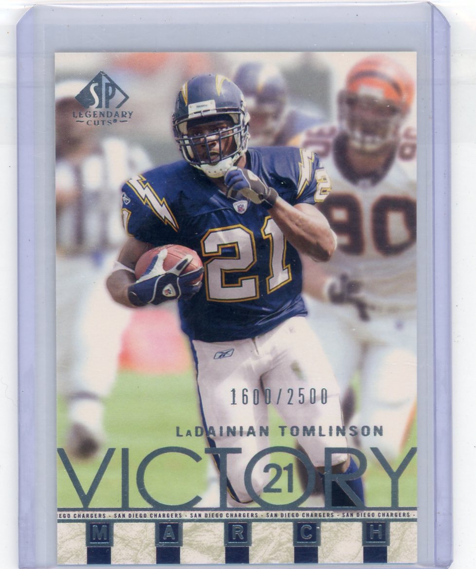 LaDainian Tomlinson 2002 Upper Deck SP Legendary Cuts Victory March #'d 1600/2500
