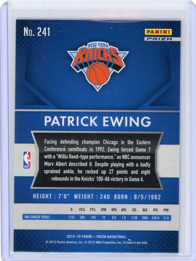 Patrick Ewing 2015-16 Panini Prizm orange wave prizm