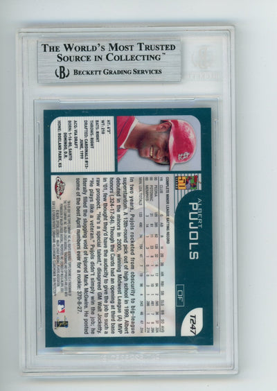 Albert Pujols 2001 Topps Traded Chrome rookie card BGS 8.5