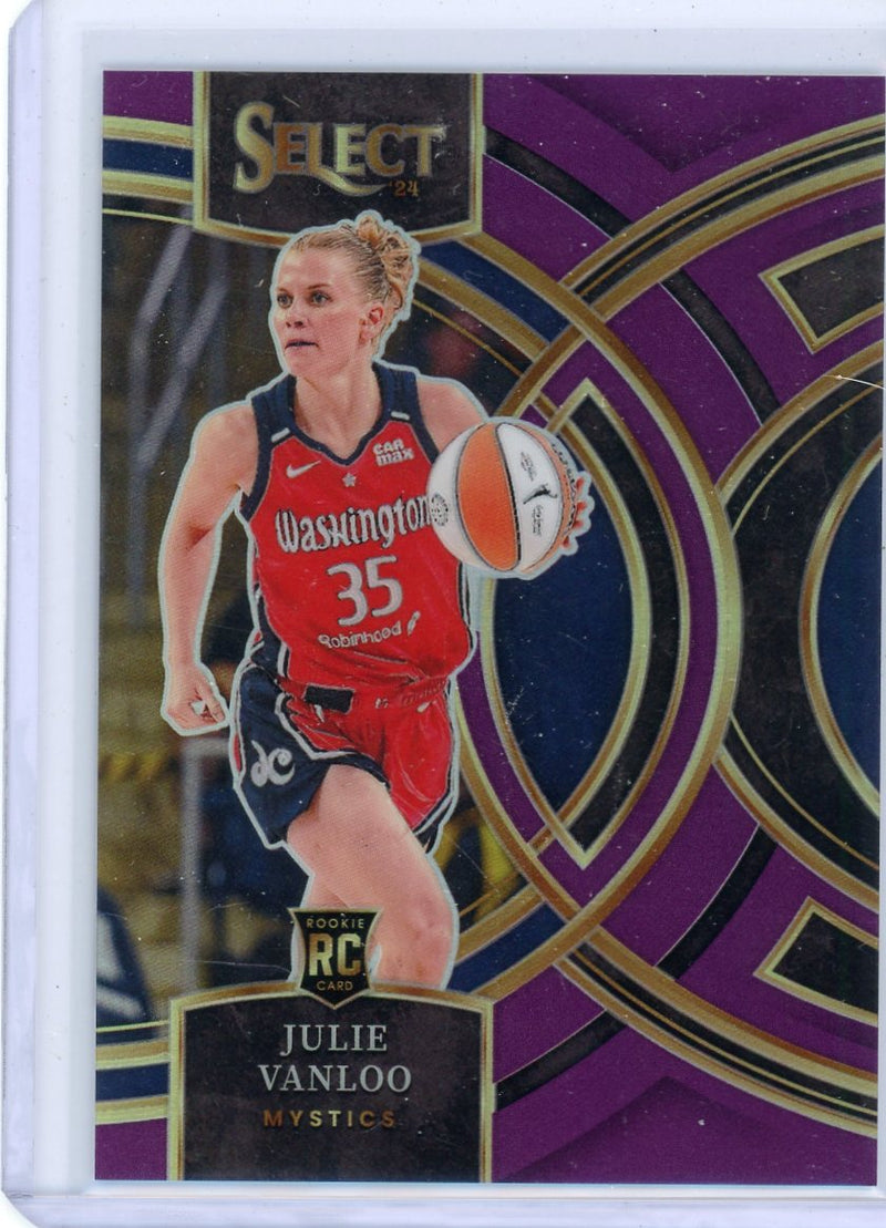 Julie Vanloo 2024 Panini Select WNBA purple prizm rookie card 