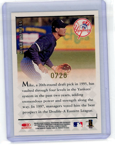 Mike Lowell 1998 Donruss Signature Series Millenium Marks Green Auto #'d 728/1000