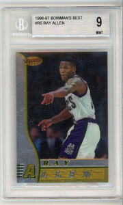 Ray Allen 1996-97 Bowman's Best rookie card #R5 BGS 9