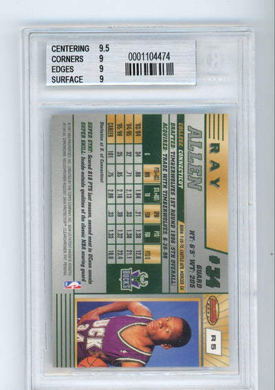 Ray Allen 1996-97 Bowman's Best rookie card #R5 BGS 9