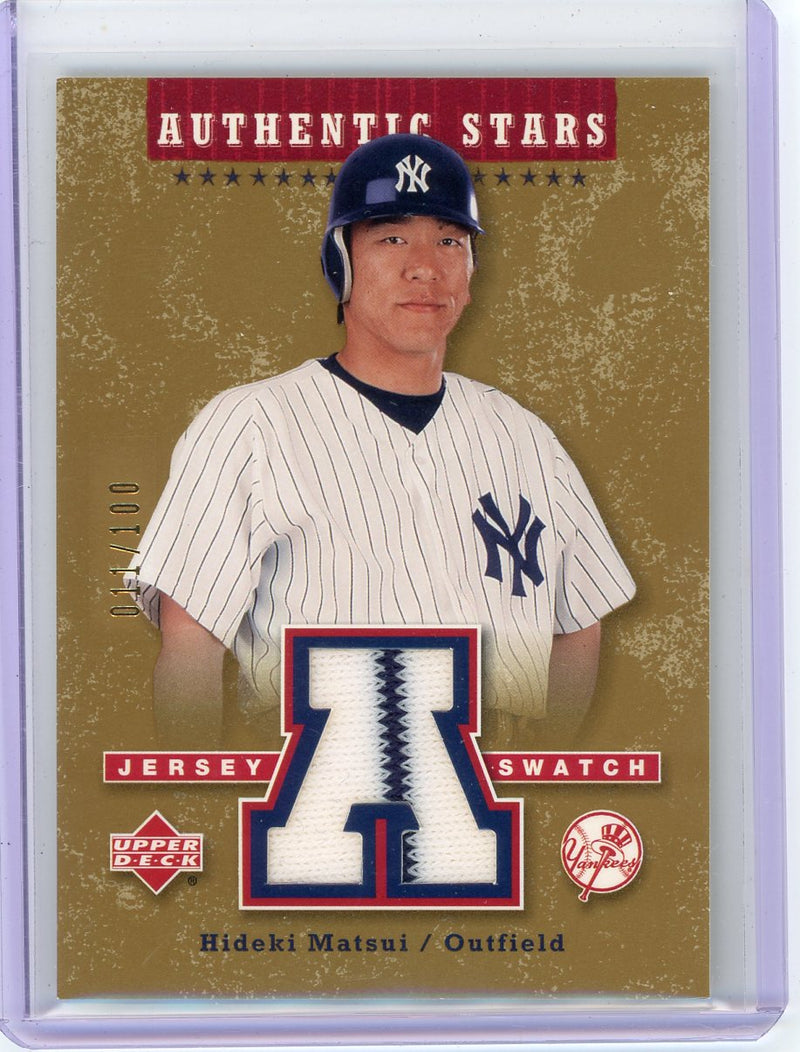Hideki Matsui 2003 Upper Deck Authentic Stars Jersey Swatch 