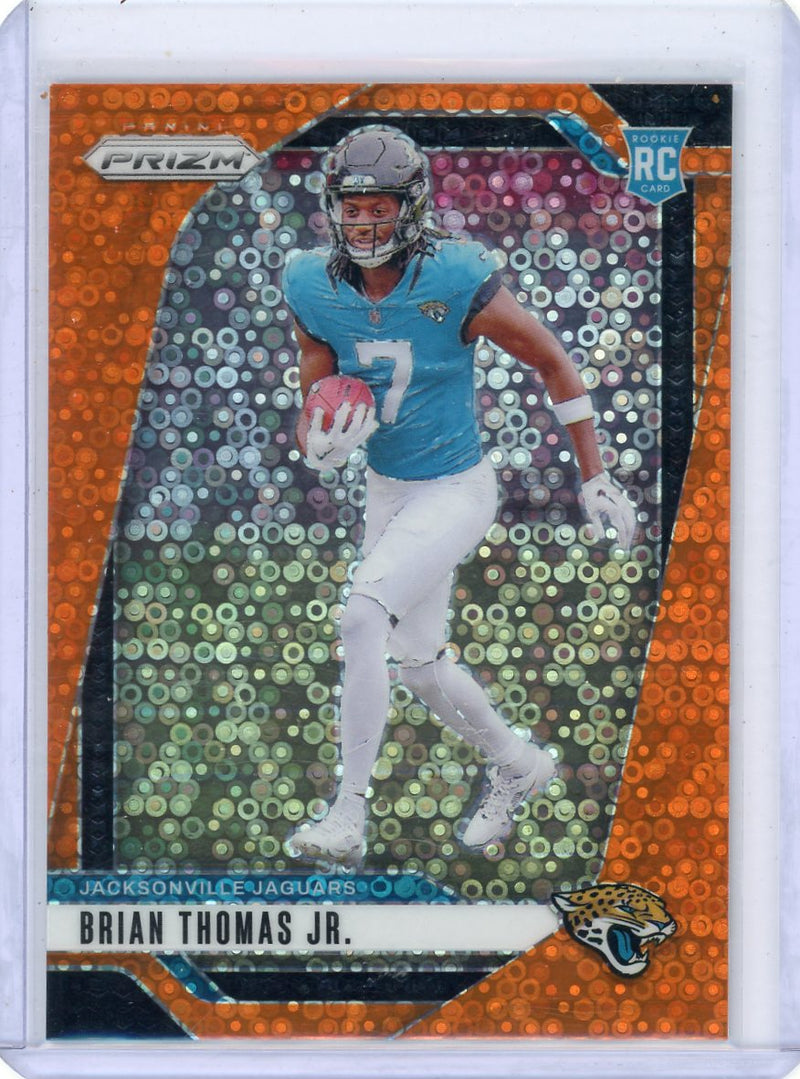 Brian Thomas Jr. 2024 Panini Prizm orange disco prizm rookie card