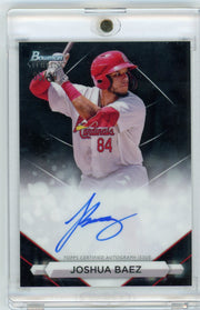Joshua Baez 2023 Bowman Sterling black refractor autograph #'d 05/10