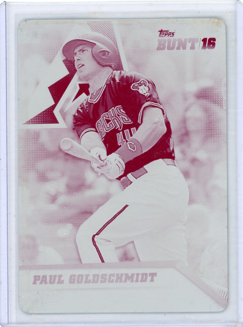 Paul Goldschmidt 2016 Topps Bunt Magenta Printing Plate 