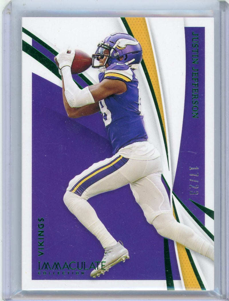 Justin Jefferson 2021 Panini Immaculate green 