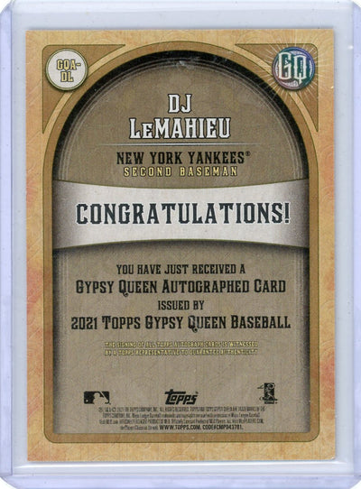 DJ LeMahieu 2021 Topps Gypsy Queen autograph