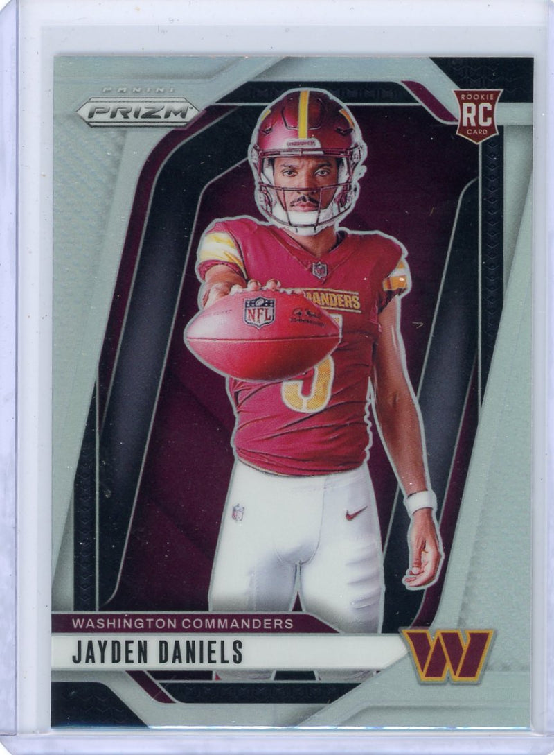 Jayden Daniels 2024 Panini Prizm Variation Silver Prizm Rookie Card