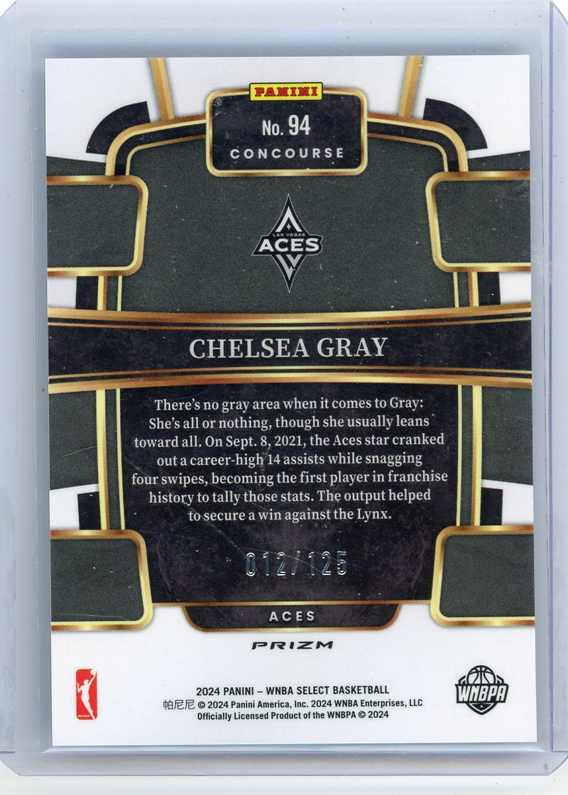 Chelsea Gray 2024 Panini Select WNBA light blue disco prizm 