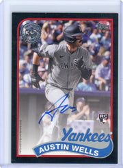 Austin Wells 2024 Topps 1989 35th Anniversary autograph rookie card black #'d 192/199