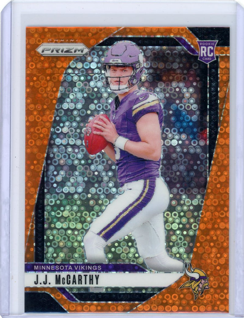 JJ McCarthy 2024 Panini Prizm Disco Prizm Rookie Card