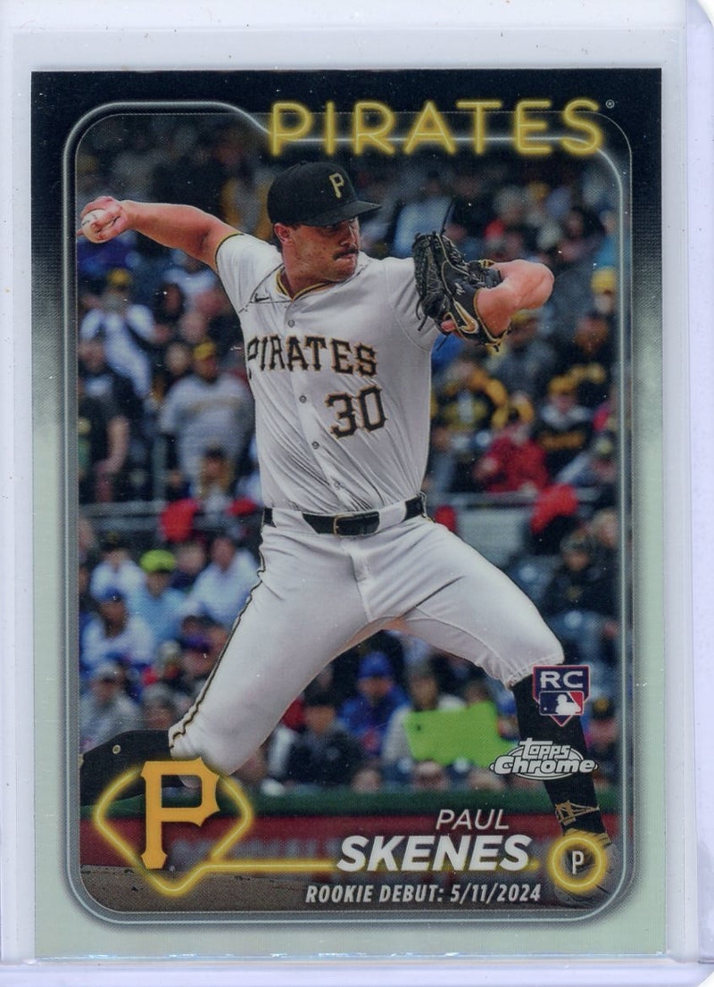 Paul Skenes 2024 Topps Chrome Update Debut refractor rookie card