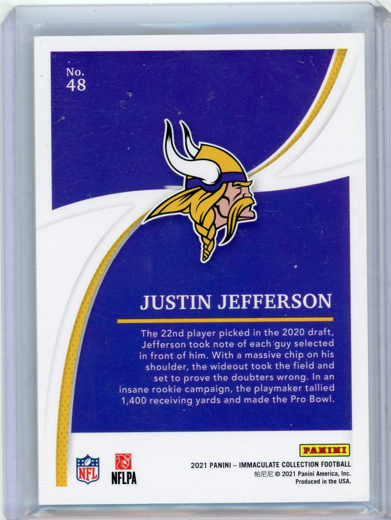 Justin Jefferson 2021 Panini Immaculate green 