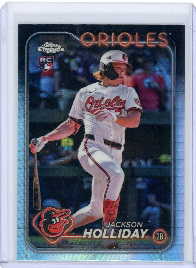 Jackson Holliday 2024 Topps Chrome Update prism refractor rookie card