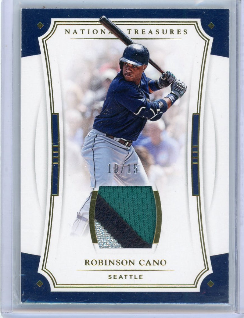 Robinson Cano 2017 Panini National Treasures relic gold 