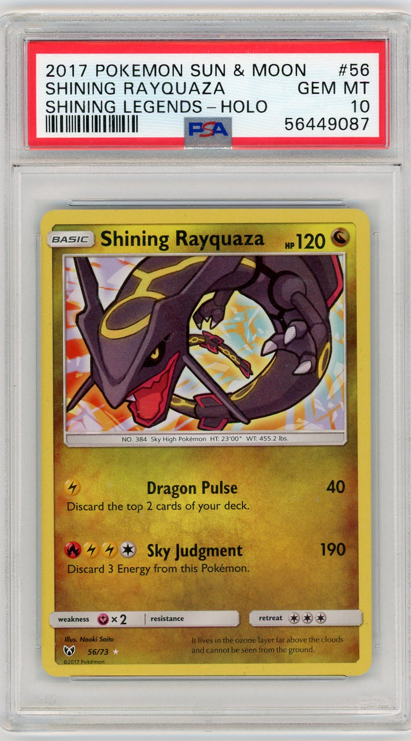 Shining Rayquaza Pokémon Sun & Moon Shining Legends Holo 