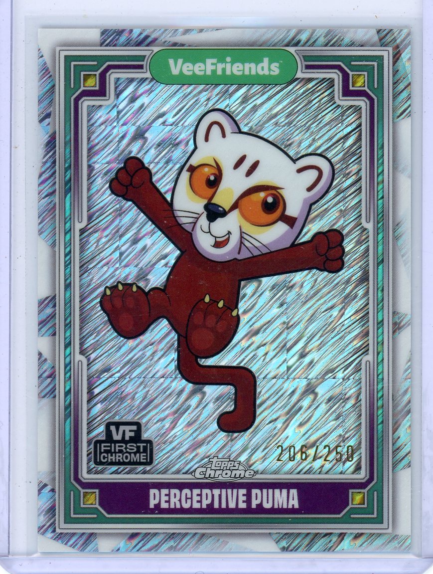 Perceptive Puma 2025 Topps Chrome VeeFriends shimmer refractor #'d 206/250