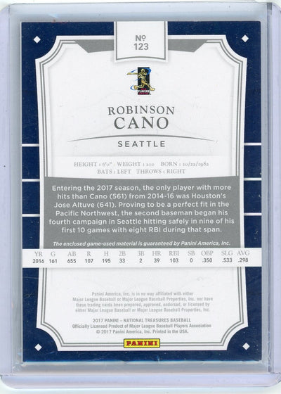 Robinson Cano 2017 Panini National Treasures relic gold #'d 10/15