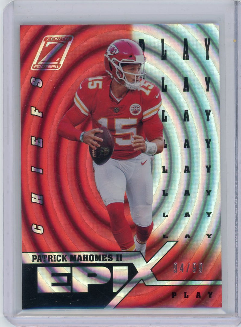 Patrick Mahomes II 2021 Panini Zenith Epix Play red 